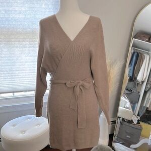Francesca’s Tie-waist Sweater Dress